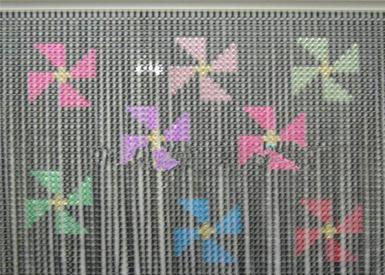 1.9 MM Wire Room Divider Chain Link Curtain With Logo And Pattern