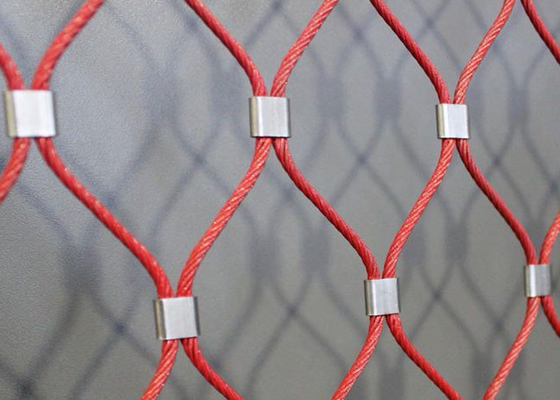 304 316 Suspended Bridge Stainless Steel Safety Netting With Rope Mesh 2.5mm