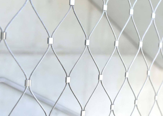 Customized Stainless Steel Safety Netting With Ferrule Cable Mesh Ss304 2.0 Mm Wire