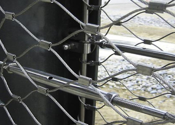 Anti Acid  2.5mm  Stainless Steel Wire Netting For Playgroud With Rope Cable Mesh