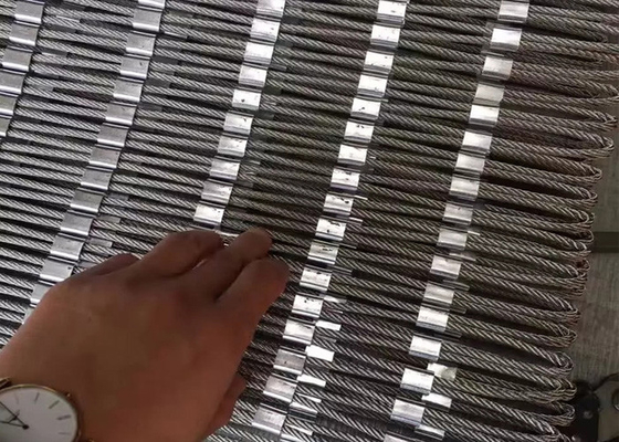 Infill Balustrade Handrail Stainless Steel Cable Mesh Anti Corrosive Anti Rust