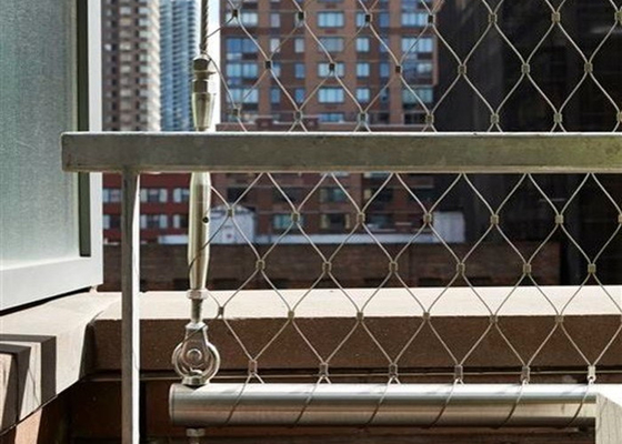 Infill Balustrade Handrail Stainless Steel Cable Mesh Anti Corrosive Anti Rust
