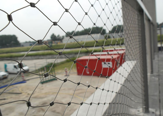 Tensile Knitted Stainless Steel Wire Rope Mesh with 60 Degree Mesh Angle for Horizontal or Vertical Orientation