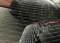 Stainless Steel Black Oxide Wire Rope , X Tend Ferruled / Knotted Cable Mesh Netting