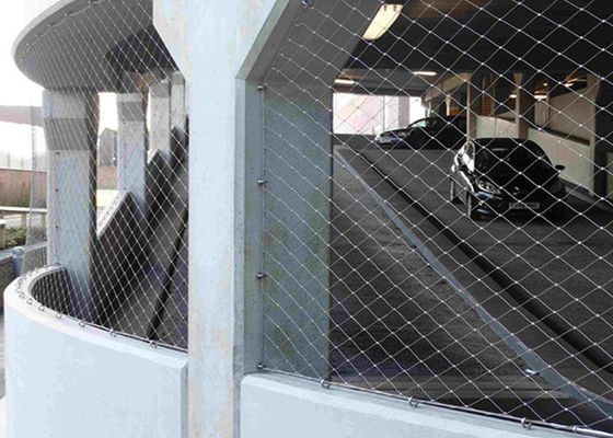 Высокопрочное плетение кабеля нержавеющей стали гибкости для архитектурноакустического с Ferrule 3,0 отверстие веревочки 80*80 mm mm