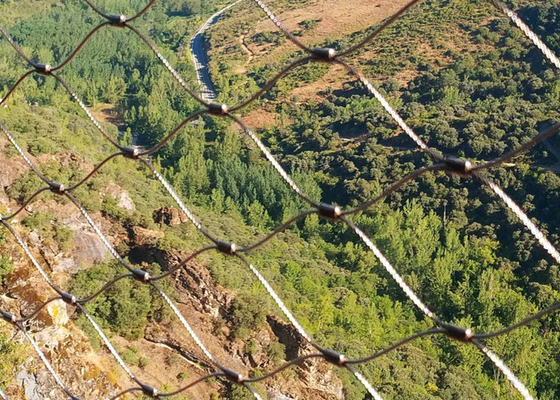 Защитные 0.5-30meter x клонят плетение безопасности террасы Ferrule сетки кабеля не ржавея