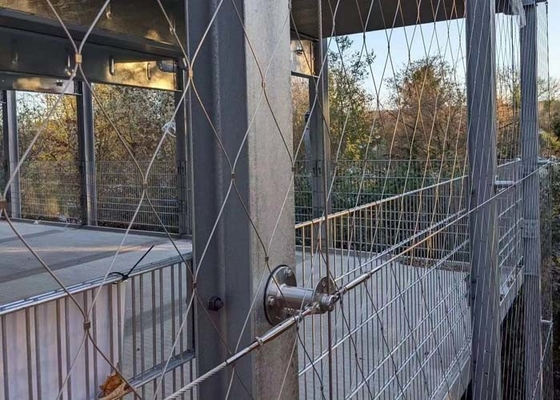 Плетение кабеля нержавеющей стали загородки сетки веревочки гибкое для здания