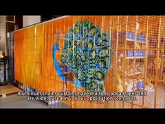 Золотая цветная цепочная занавесь из анодированного алюминия для дверей